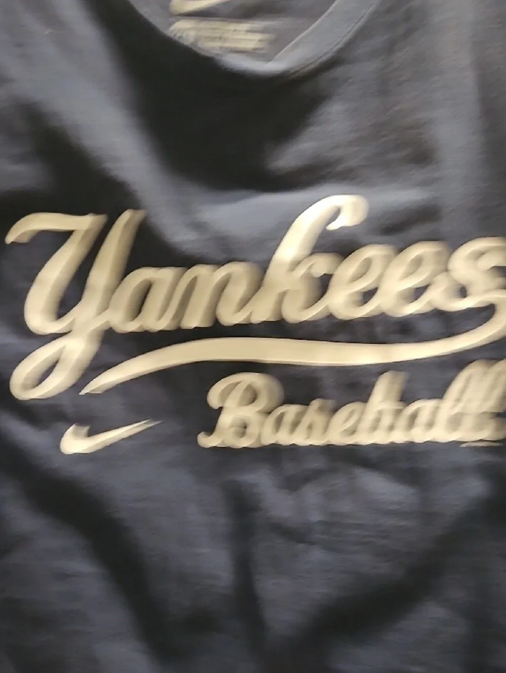 Nike Yankees Baseball T-Shirt - Blue with White Script